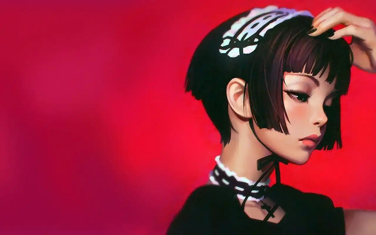 个性短发卡通女生壁纸