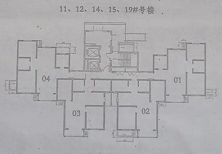 秦铁佳园11,12,14,15,19号楼首层平面图