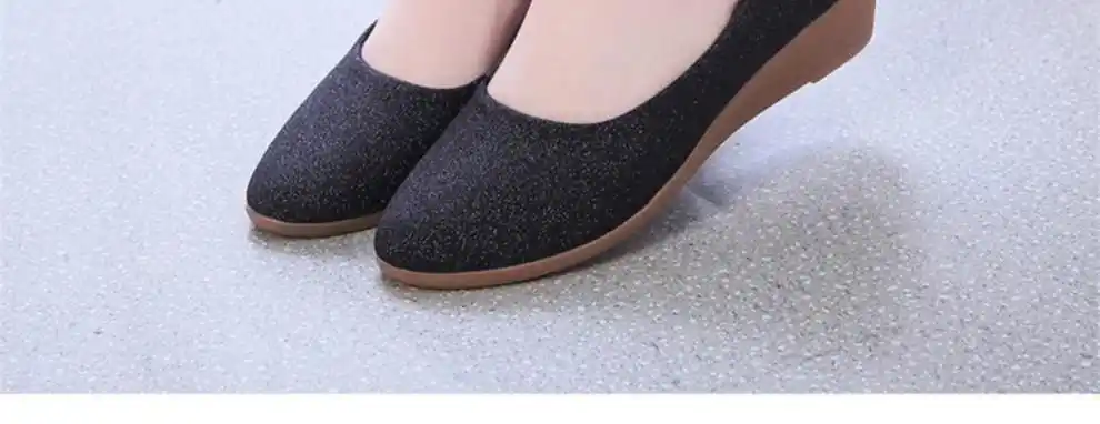 方口鞋女夏天方口鞋女夏季布鞋女牛筋底工作鞋平底软底厚底女款单鞋