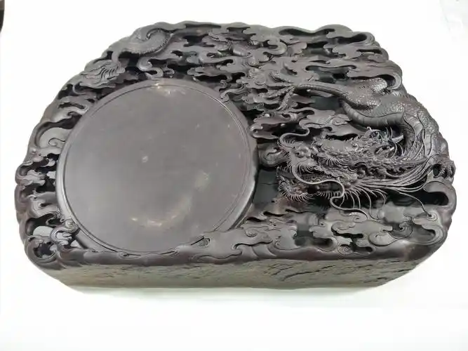 广东肇庆端砚老坑仔腾龙昇月砚台厂家供应文房四宝订购定制收藏砚