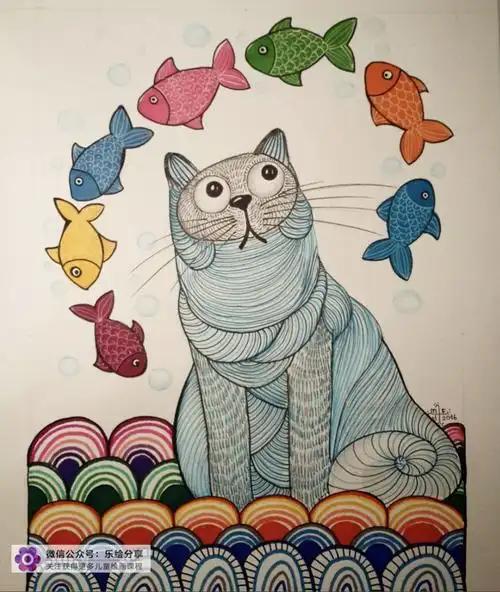 儿童画线描创意