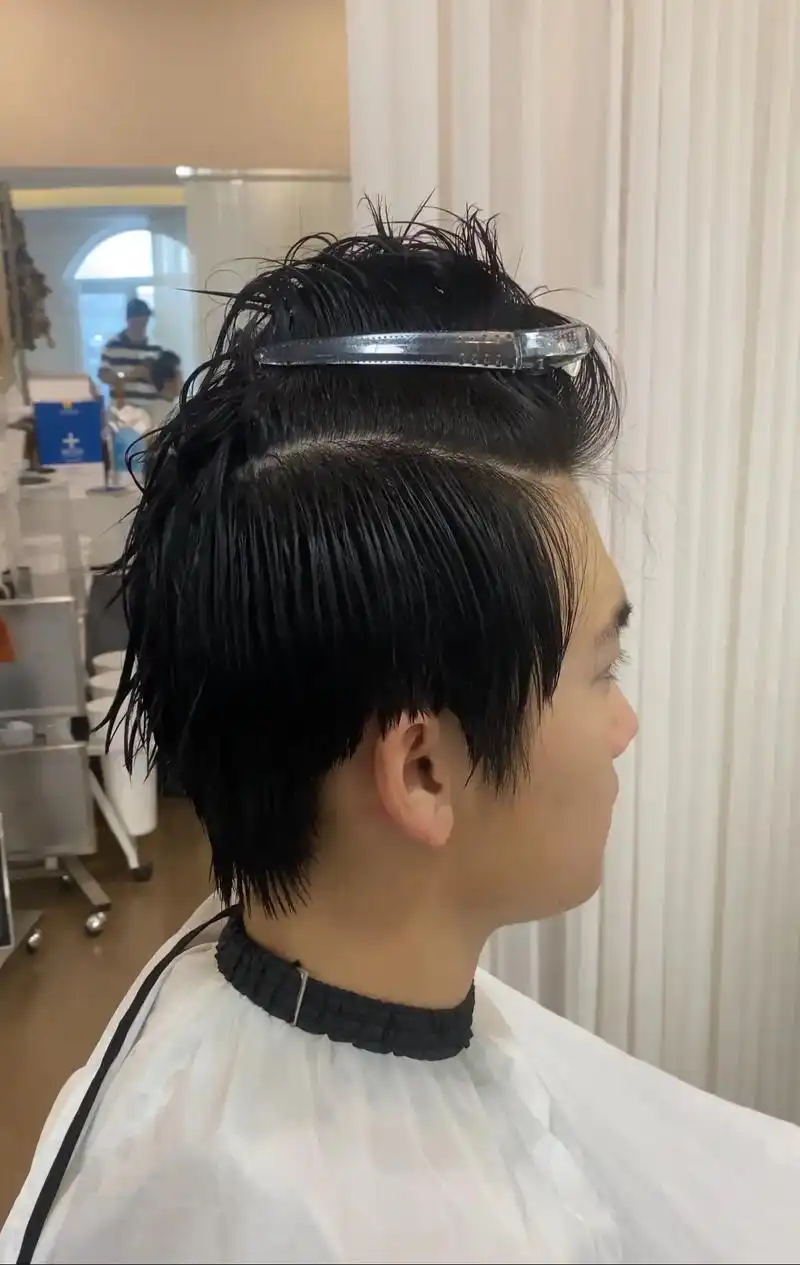 微分碎盖 #男士烫发 #气垫烫 #钢夹塑型烫 钢夹纹理烫