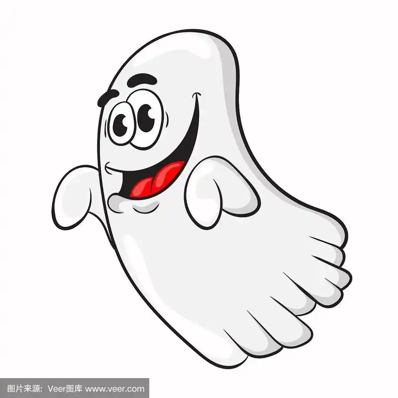 有趣的卡通鬼.人物的设计.矢量插图.