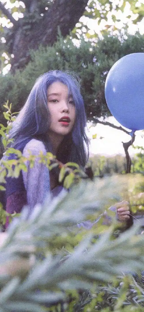 iu李知恩紫发甜美高清手机壁纸