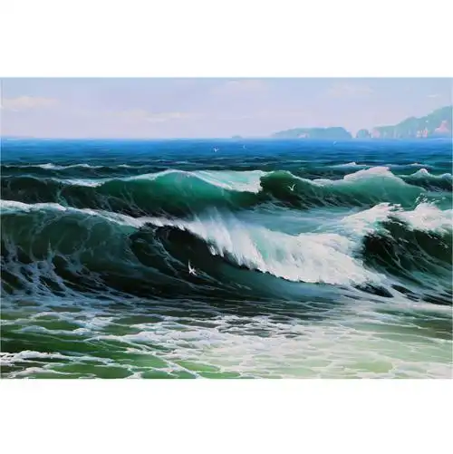 (朝鲜)功勋艺术家 李成根《海浪》平壤美术大学