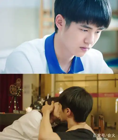 与谭松韵在《最好的我们》中饰演耿耿余淮,拍吻戏耳朵羞红了,真是可爱