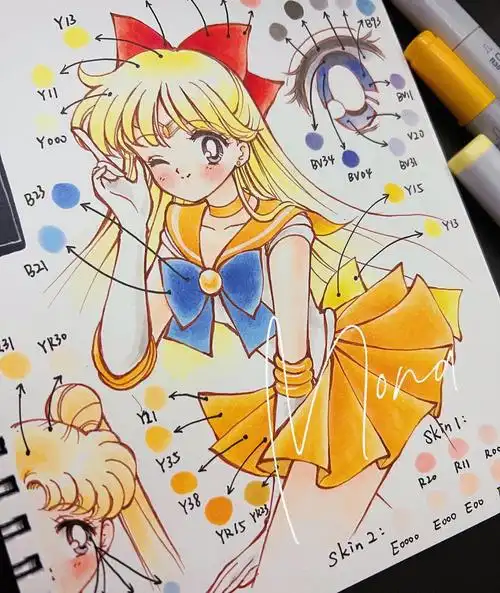 交流美少女战士金星绘画记录手帐