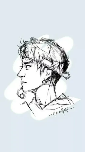 手绘板上的易烊千玺