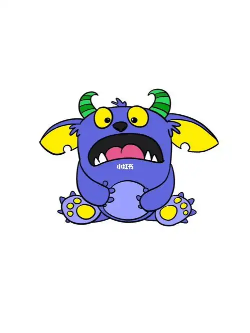 儿童绘画亲子简笔如何画卡通小怪兽