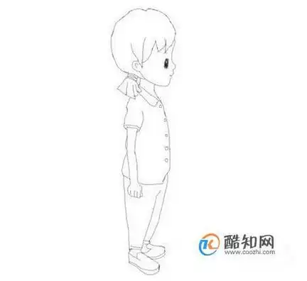 简笔画人物女孩cemian