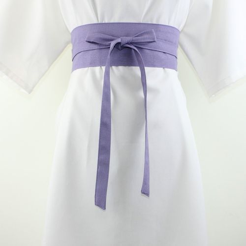 45号蓝紫色 自制熏衣紫棉麻腰封 纯色紫罗兰古风汉服腰带女 现货