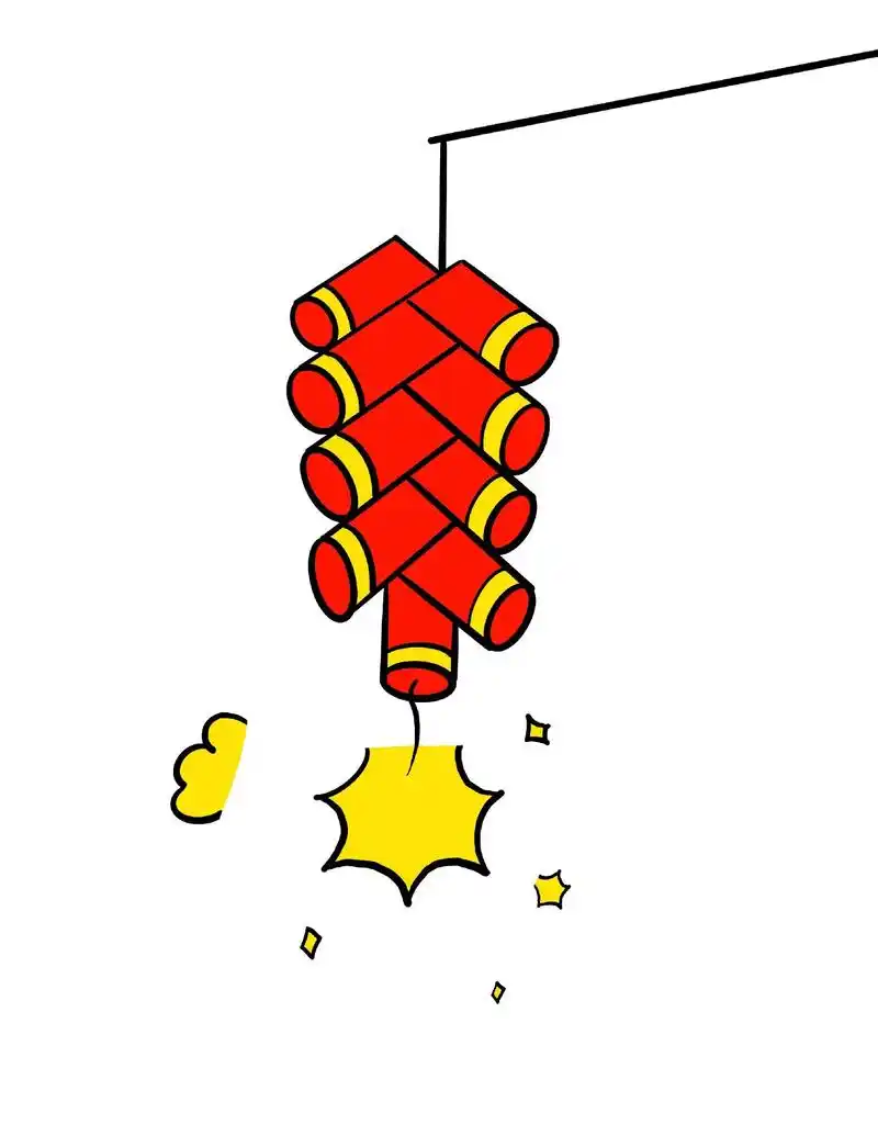 图文伙伴计划 用数字6,来画新年简笔画《爆竹》,你学会了吗 - 抖音