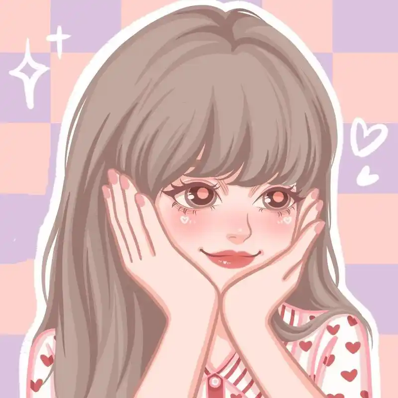 blackpink|甜lisa卡通头像95(内含草稿图) 今天应宝儿们的要求画了