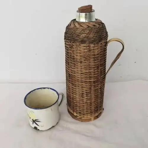 卡芬蒂民俗怀旧收藏老物件老保温桶保温瓶老式茶缸影视道具复古装饰