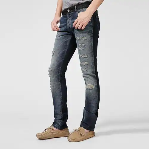 dolce&gabbana/杜嘉班纳男士裤子-男士牛仔色棉质时尚牛仔裤