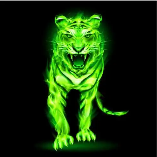 绿色的火焰虎.图片