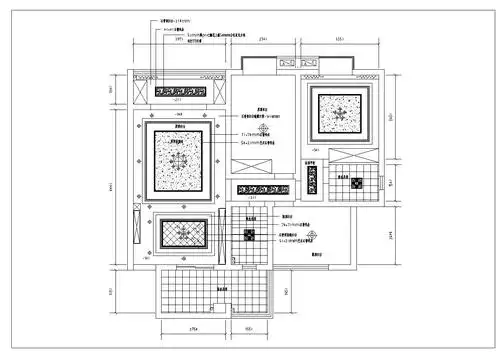 简欧风格家装,水电都有 - cad施工图-图库图块 室内人