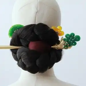 000人付款淘宝朝鲜族韩服发簪原石簪子纯手工设计师大钗旁钗朝鲜服