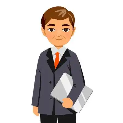 老板站姿卡通人物商务人物经理西装男人png素材