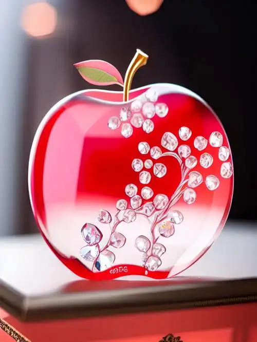 红红火火平平安安水晶苹果素材