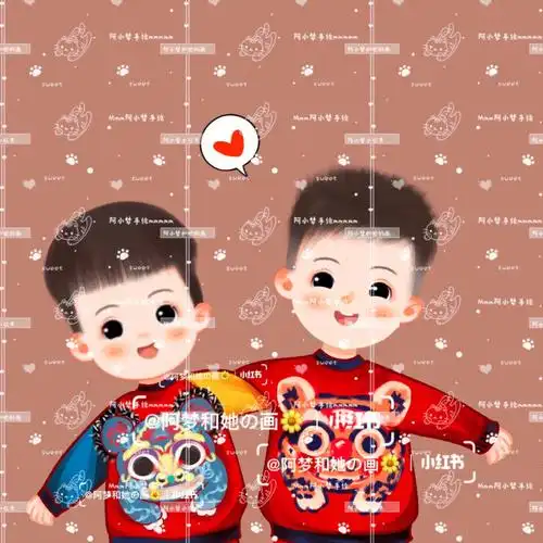 原创俩兄弟手绘好不好看呀