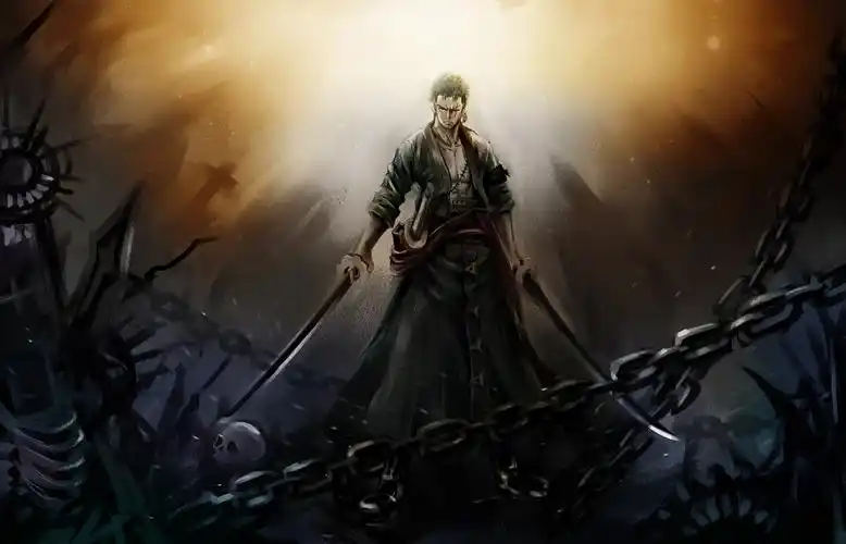 谁有海贼王索隆的图片,要霸气的窝要很多