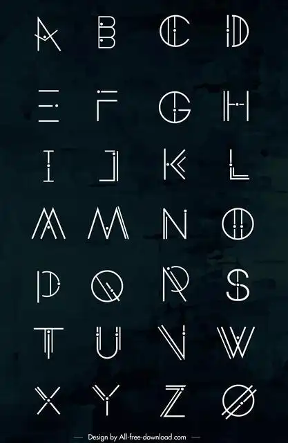 英文字母个性设计图案
