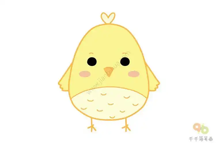 q版小鸡萌图简笔画