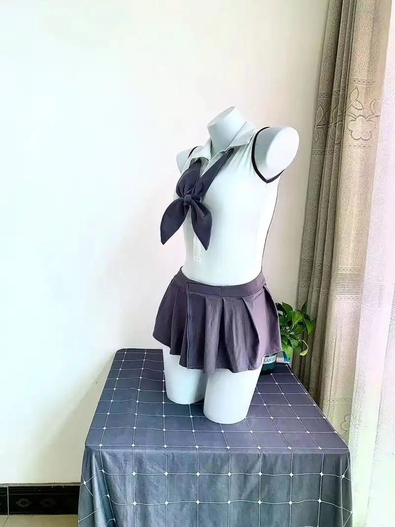 qq内衣性感小胸露背可爱学生装学院风jk连体制服