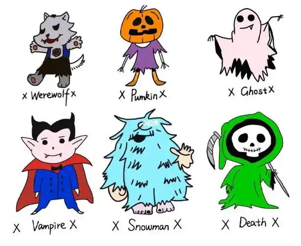 万圣节的可爱鬼