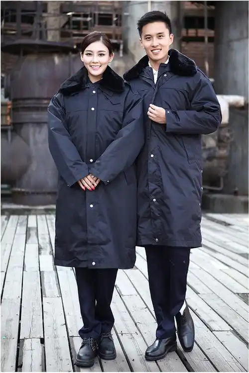 千以扬保安服大衣冬季加长多功能大衣防寒加厚军大衣男衣可拆卸大衣