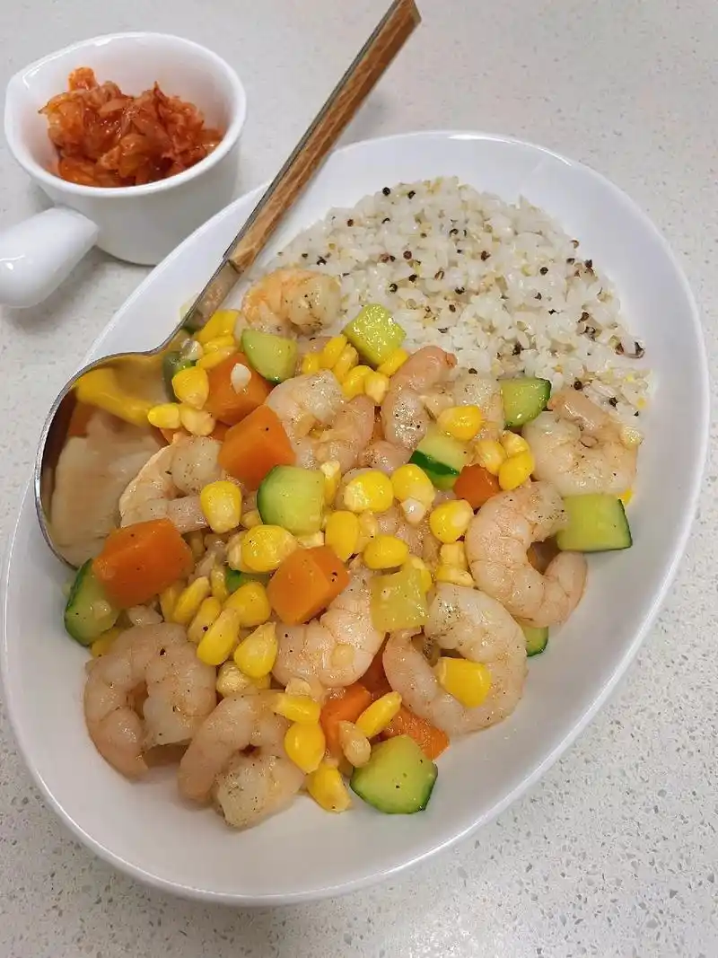 今日减脂减肥午餐菜谱98【清炒虾仁】今日午餐菜谱98【清炒虾