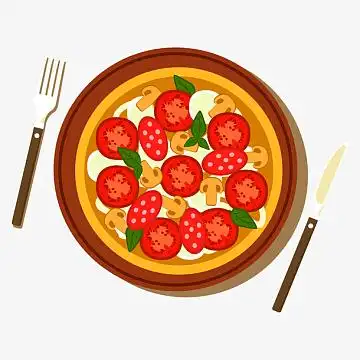 卡通美食精美菜品矢量素材