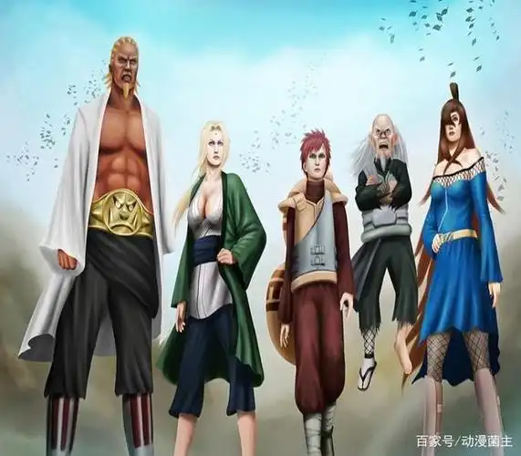 最后来一张"五影合照"镇楼,你喜欢这样画风的"火影"吗?