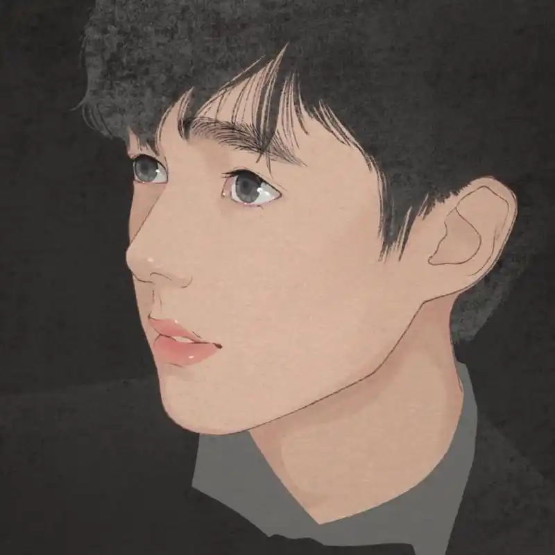 初恋风高级质感手绘头像男生版
