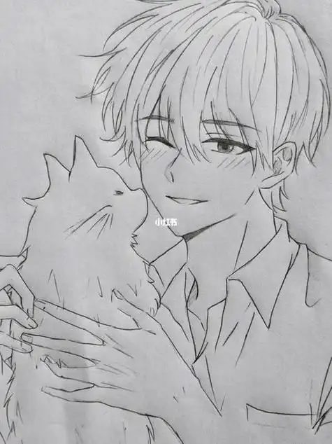 漫画男主帅哥简笔画