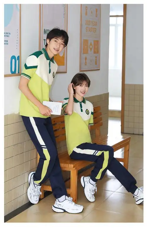 实拍情侣装夏装学生班服短袖 裤子 套装70 - 17网