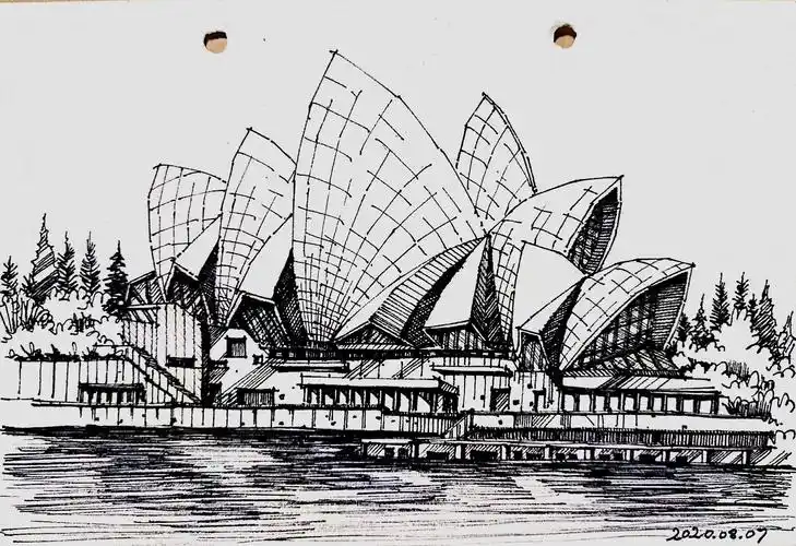 手绘现代建筑|纯艺术|绘画|xianzhixuanjue - 临摹作品 - 站酷 (zcool