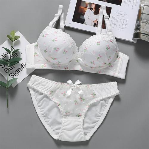 文胸套装特价大码文胸套装内衣内裤少女无钢圈初高中学生青发育期胸衣