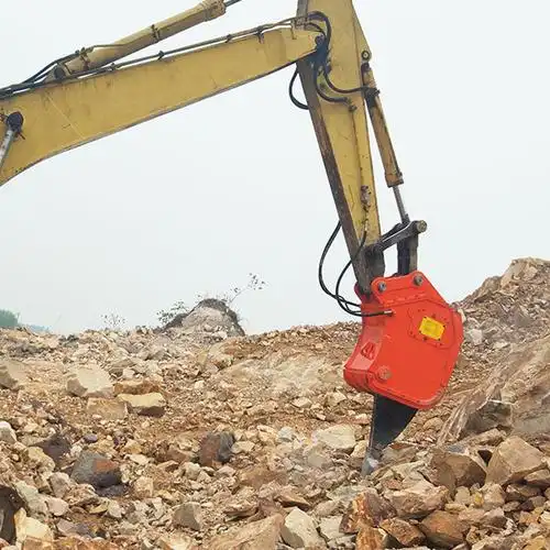 p>高频破碎锤改变了使用活塞冲击式的破碎原理,一种以马达驱动的一种