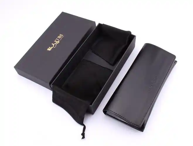 批发新款高端太阳眼镜盒套装pu软包皮盒镜袋镜布外盒墨镜盒子套装