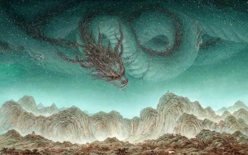 【手绘】四神·青龙——千山传吟,青绿长存-樱祈丶辉夜-默认收藏夹