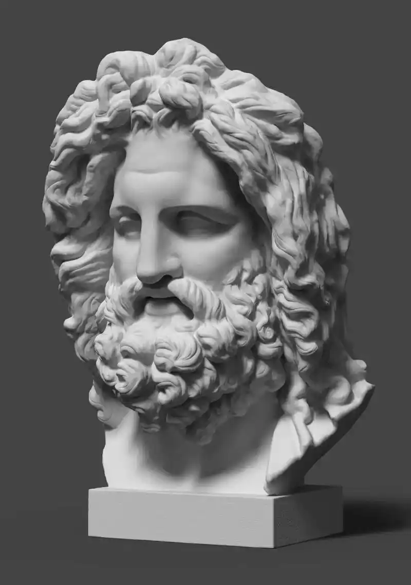 宙斯和耶稣.##绘画 #审美提升 #雕塑艺术 #石膏像 #素 - 抖音