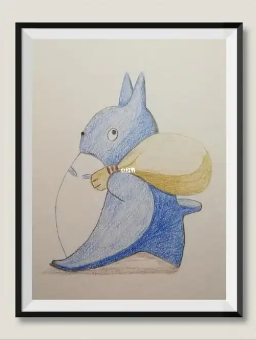 我的彩铅画75龙猫