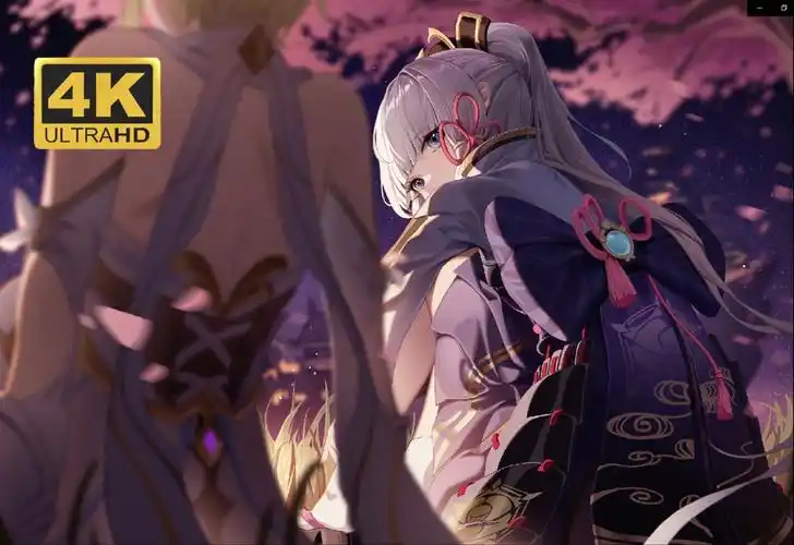 【原神 动态壁纸】荧鹭 月下睹佳人