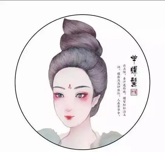 与化妆是古代女子区别于男子的重要修饰手段,出自《唐代妇女发髻》