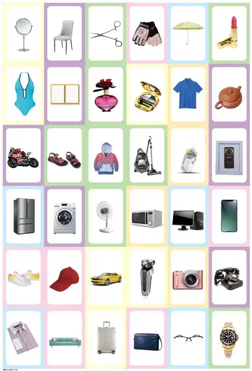 宝宝看图识物水果蔬菜日用品闪卡英语单词识字早教彩色益智卡片