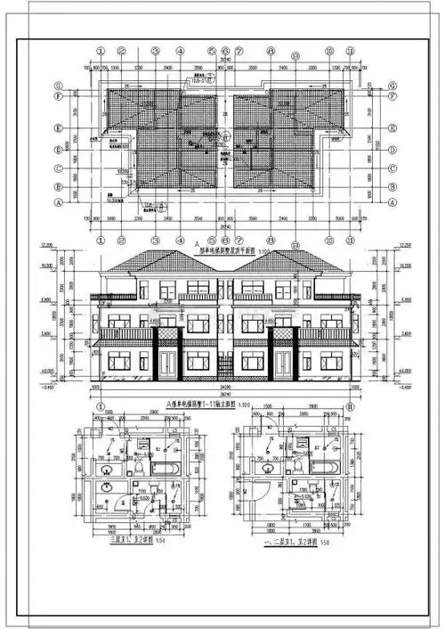 小别墅建筑专业全套施工图