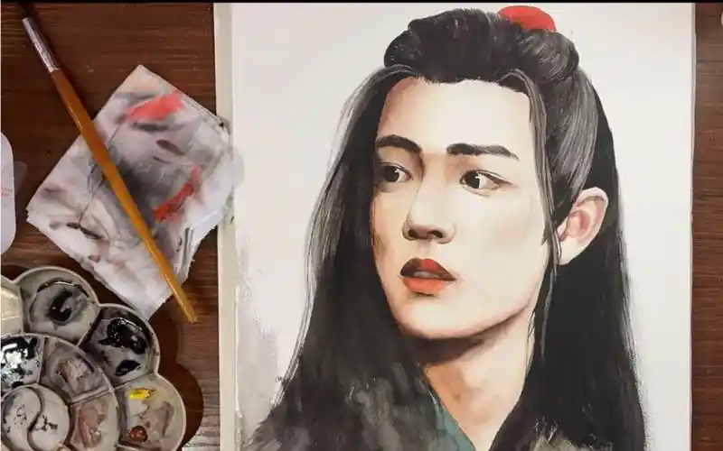 博肖战博君一肖陈情令水彩手绘《陈情令》人物绘画《陈情令》人物绘画