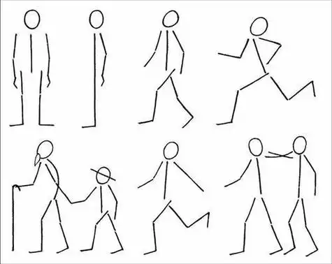 人物一系列动作简笔画